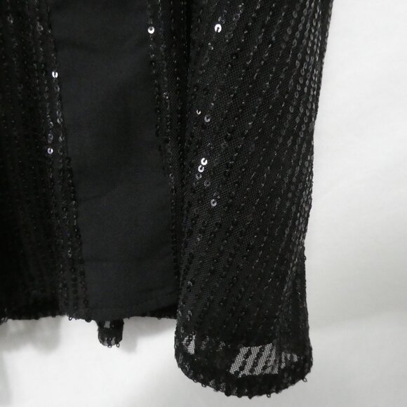 Unbranded | P2P 24 inches measured | Black Sequin Racerback Tank Top - Picture 7 of 13